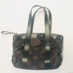 Lancel | Black Leather & Brown Cross Hand Bag